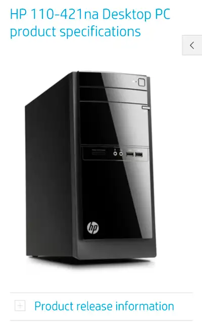 HP 110 Desktop PC Series, View more