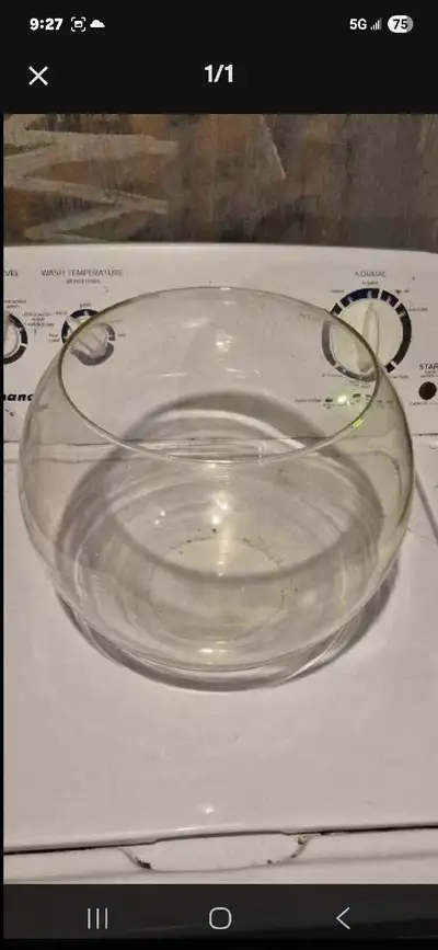 Big round glass bowl, View more