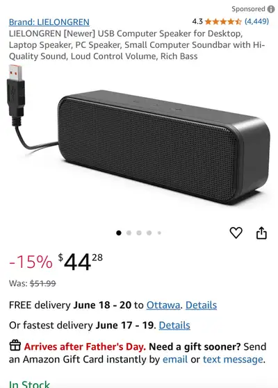 LIELONGREN USB Computer Speaker, View more