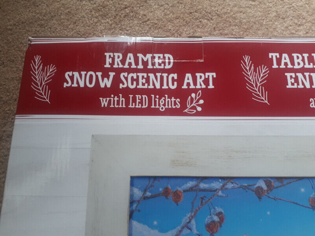 Brand New Framed Snow Scenic Art with LED Lights for sale. in Arts & Collectibles in Calgary - Image 2