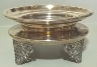 Vintage Footed Bowl/Candy Dish Silverplated, Engraved "Cake"