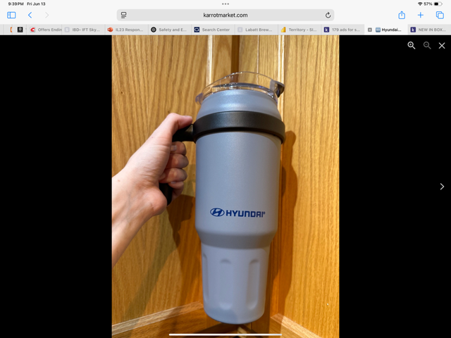 NEW IN BOX STAINLESS STEEL CUP HYUNDAI -$10