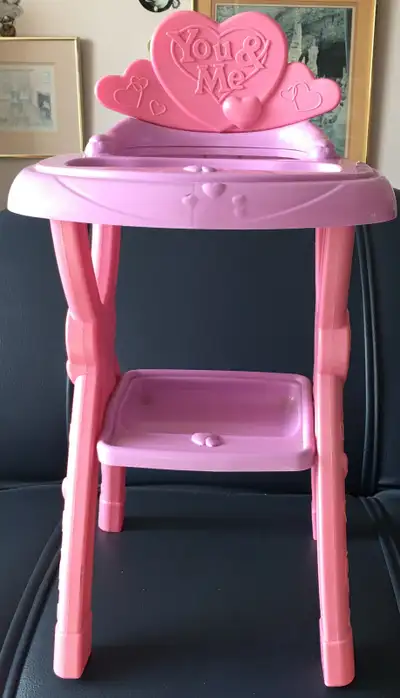 You & Me Doll High Chair Pink Hearts Toy, View more
