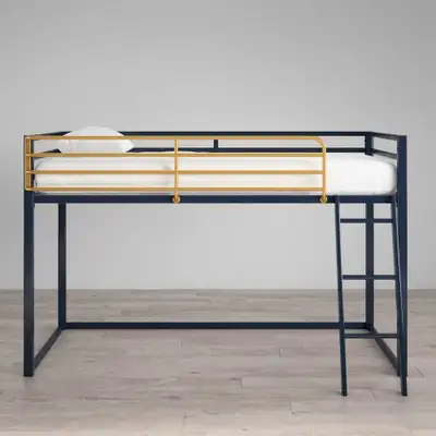Twin XL metal frame loft bed everything included, View more