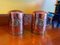 Old Dutch International ODI Copper & Brass Salt & Pepper Shakers