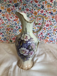 Large Antique Japanese Pearl Colour Vase 