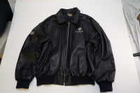 Men’s Leather Black Biker Jacket Bomber Coat