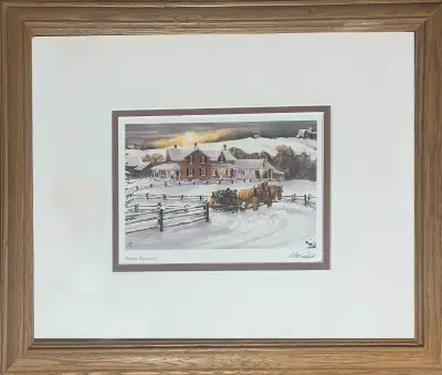 Framed Walter Campbell MINI Print Country Homestead NEW  LO-OK, View more
