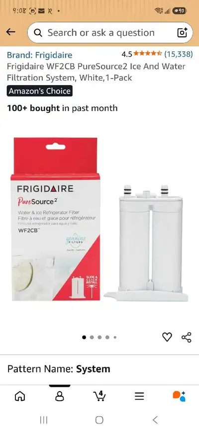 Frigidaire WF2CB PureSource2 Ice And Water Filtration System, View more