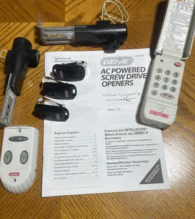 Original Parts, remotes: Genie Garage door opener Model 3060L/M, View more