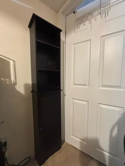 Brown Wooden Storage Cabinet with Shelves, View more