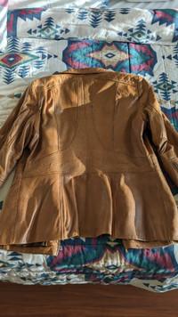 Danier Brown Leather Jacket (Medium)