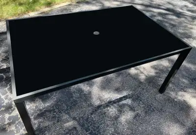 ✅ Aluminum & Glass Patio Table • Space for 6 Chairs 62”x40”x28”, View more