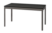 Table IKEA IDÅSEN Table, black/dark gray, noir, gris