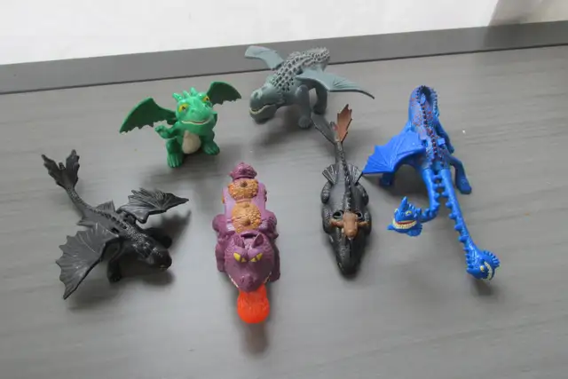 DRAGONS FILM HOW TO TRAIN YOUR DRAGON LOT 6 FIGURINES MCDONALDS