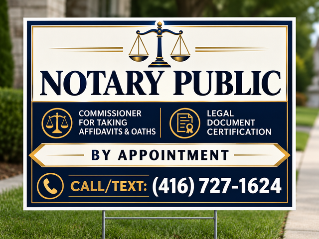 Notary Public & Commissioner of Oaths