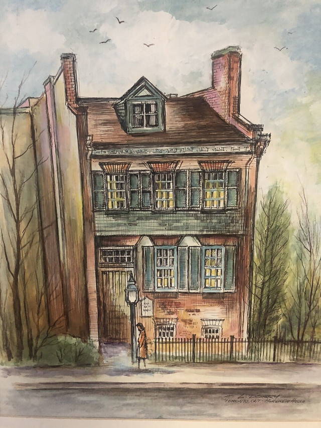 Louis Dobry Watercolour Painting - Mackenzie House in Arts & Collectibles in Markham / York Region - Image 2