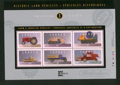 Canadian Stamps Pane Historic Land Vehicles #3, View more