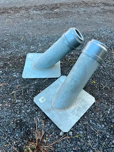 Roof vents for plumbing pipe ( 3 left ) slope 10/12, 12/12 - $10 each. Located in Green Valley, On....