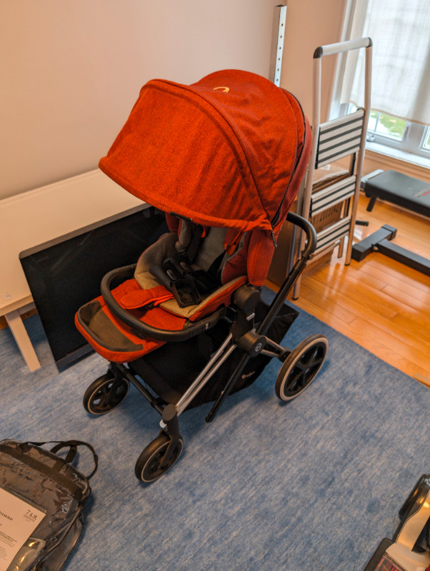 Cybex Priam Lux All-Terrain Stroller black orange dans Poussettes, porte-bébés et sièges d'auto  à Ouest de l’Île