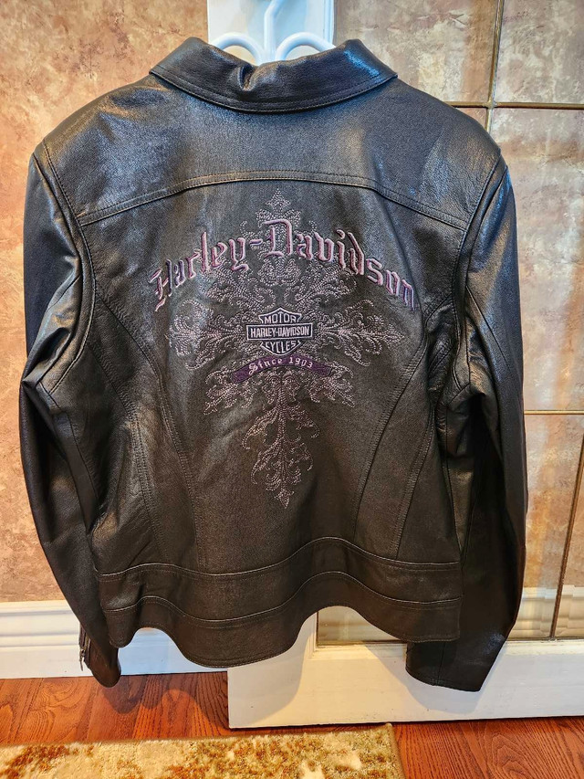 Ladies Leather Harley Davidson BIKER Jacket in Women's - Tops & Outerwear in City of Toronto