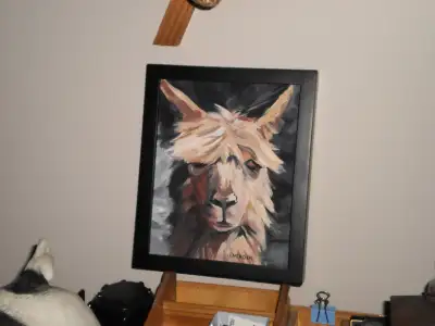 Custom Framed Acrylic Painting (Just Hanging Out), View more