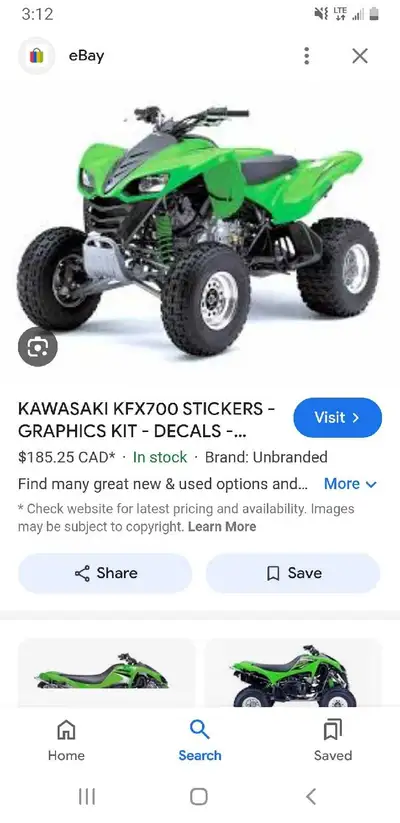 Looking for a good set of kfx700 plastics mostly just the front and rear doesnt matter what color,wi...