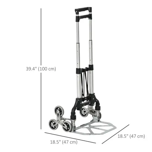 6-Wheels Stair Climber Hand Truck, Dolly Heavy Duty Folding Stee in Hand Tools in Markham / York Region - Image 4