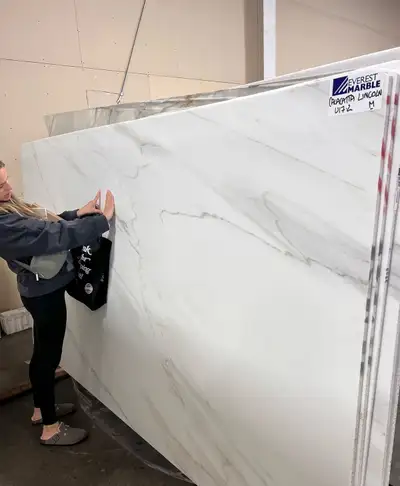 Everest Marble Calacatta Lincoln Slab, View more