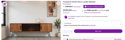 TV stand for TVs 65 inches or smaller Stamford, View more