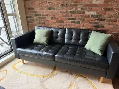 IKEA Morabo Leather Sofa - Excellent Condition, View more