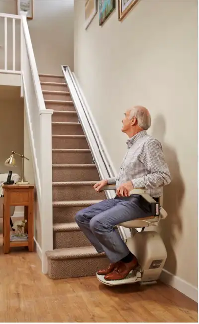 Stairlift Chair Lift for Seniors All Kinds of Stairs Available Get your FREE Quote Today Book for Ap...