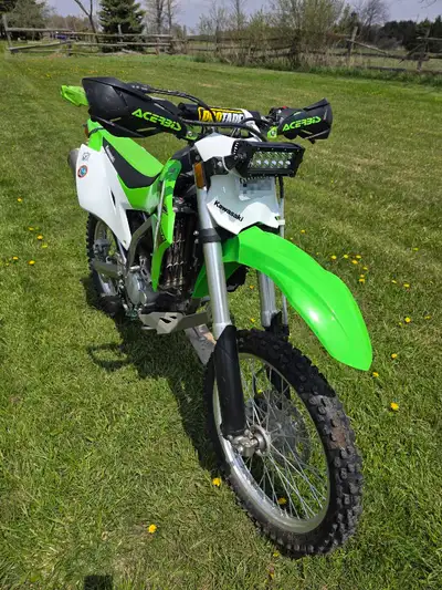 Well-maintained, reliable 2022 Kawasaki KLX 300r, featuring a high-performance LED headlight upgrade...