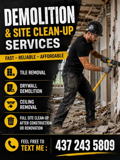 DEMOLITION & SITE CLEAN-UP SERVICES , View more