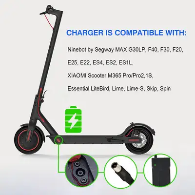 42V 2A Electric-Scooter-Charger Lithium-Battery Power-Charger - for 36V Lithium Battery,Segway Nineb...