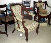 Antique Chairs and Victorian Petite Settee