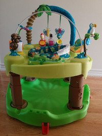 Bouncing ExerSaucer and activity table: Life in the Amazon