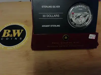 2006 Royal Canadian Mint $30 Dog Sled Team Sterling Silver Coin $76 The 2006 Royal Canadian Mint $30...