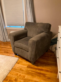 Grey Fabric Armchair