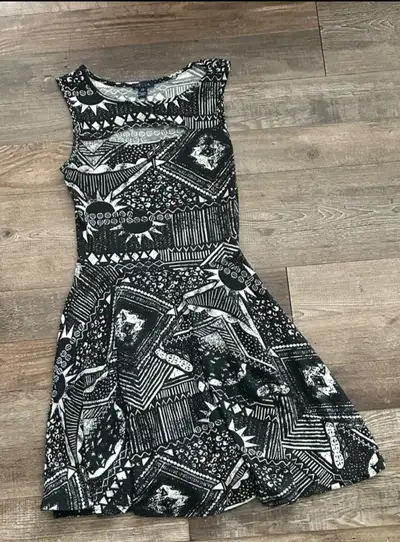 UK2LA Black and White Sleeveless Dress, View more