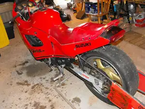 Suzuki Kantana Dragster. Full set up for drag-strip, racing slick, wrapped exhaust, lowered front en...