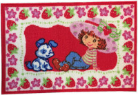 strawberry shortcake dog Pupcake puppy playing Floor Mat/Rug Kid