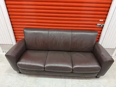 *Free Delivery* Natuzzi Italian Leather Sofa – Real Leather, View more