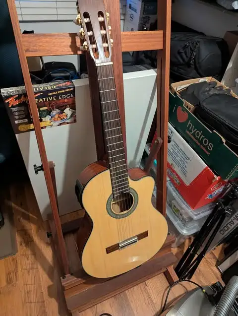 Aria AK-30CE N Electro Classical Guitar w/Tuner and Soft Case