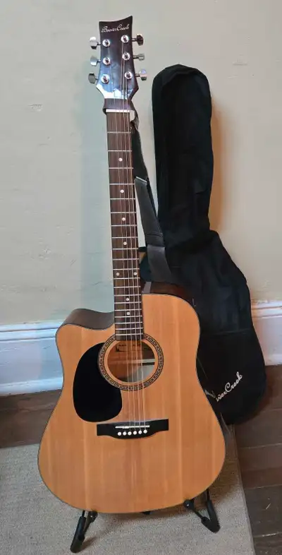 left handed  acoustic electric guitar plus amp bundle, View more