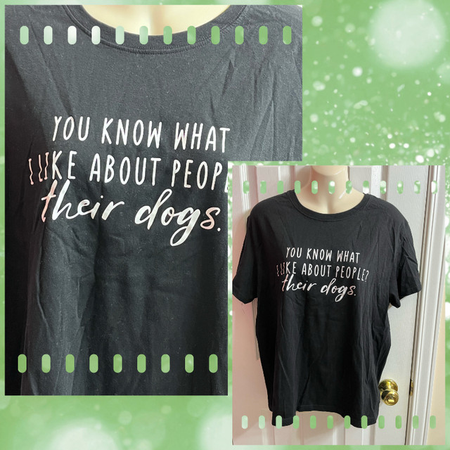 “You Know what I like about people Their DOGS – Black T-Shirt in Women's - Tops & Outerwear in Kingston