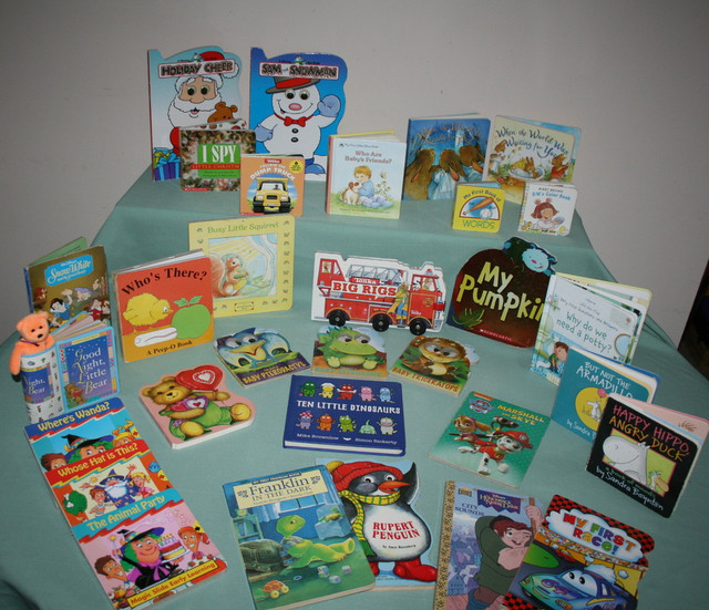 34 Cardboard Page Kid Books FOUR / $1.00 in Children & Young Adult in Windsor Region