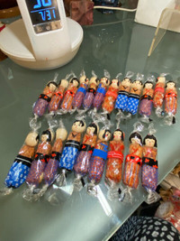 Vintage Candies Kokeshi Japanese Wooden Doll 21 Pc