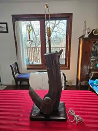 Vintage drift wood lamp