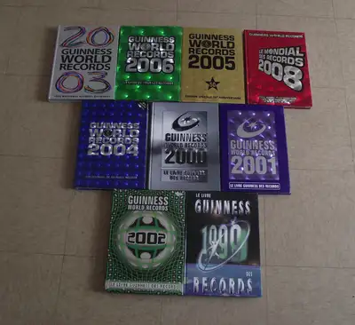 9 Guinness Record non récent de 1999-2008 aux choix, View more
